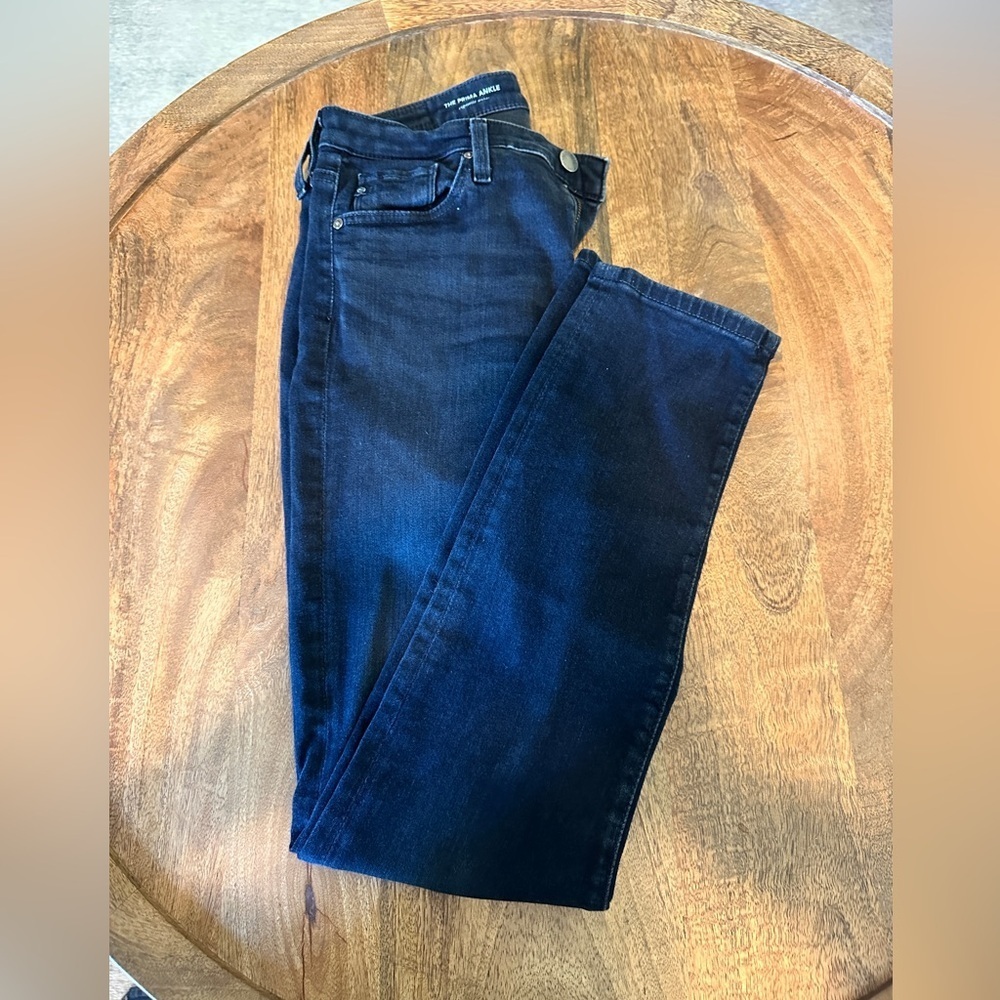 Ag Adriano Goldschmied Womens Prima Cigarette Ankle Jeans Mid Rise Blue Size 27R